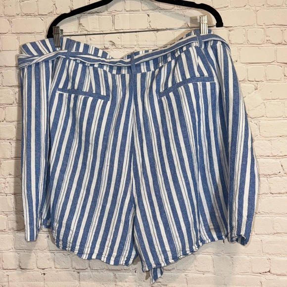 LANE BRYANT Linen Blend Striped Shorts, Size 28, NWOT - Picture 8 of 9
